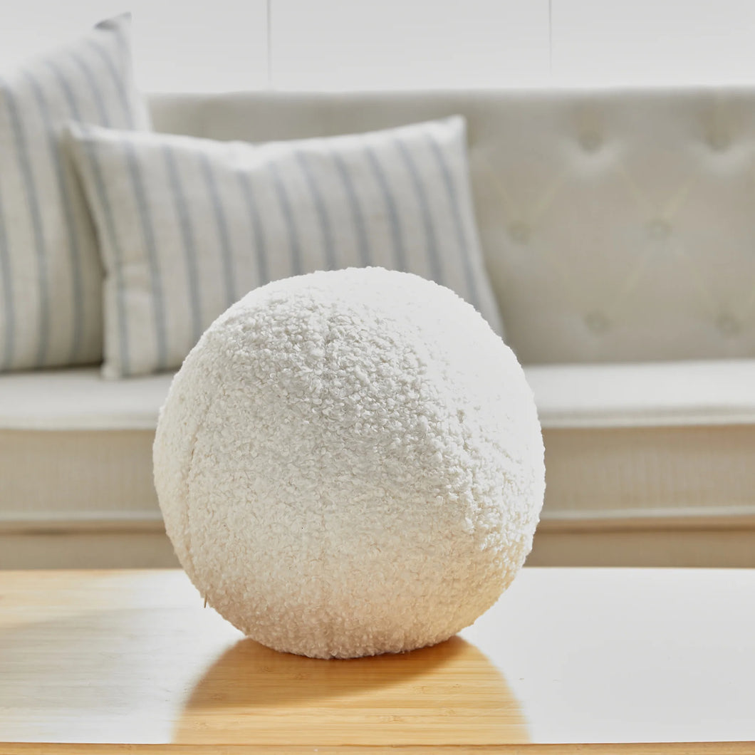 Boucle Ball Shape Throw Cushion