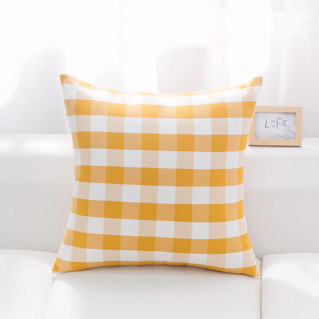 Yellow Buffalo Check Pillow