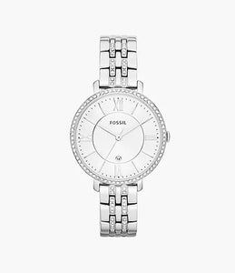 Jacqueline Stainless Steel Watch with Crystals