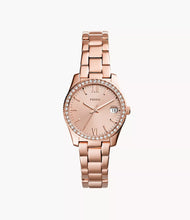 Load image into Gallery viewer, Scarlette Three-Hand Date Rose-Gold-Tone Stainless Steel Watch
