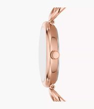 Load image into Gallery viewer, Carlie Three-Hand Rose Gold-Tone Stainless Steel Watch
