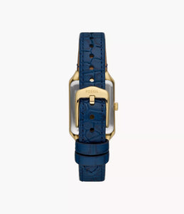 Raquel Three-Hand Date Navy Croco LiteHide™ Leather Watch