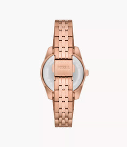 Scarlette Three-Hand Date Rose Gold-Tone Stainless Steel Watch