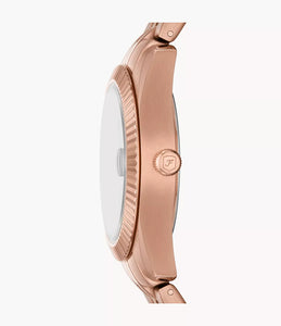 Scarlette Three-Hand Date Rose Gold-Tone Stainless Steel Watch