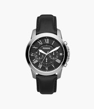 Load image into Gallery viewer, Grant Chronograph Black Leather Watch
