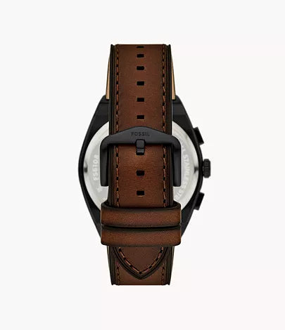 Everett Chronograph Brown Leather Watch