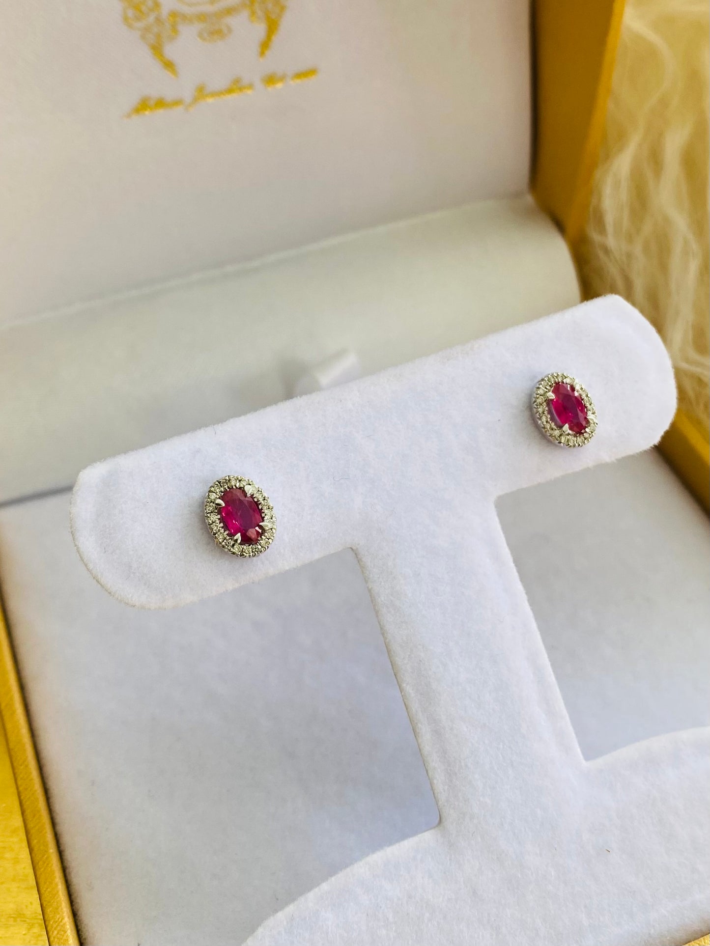 Ruby and Diamond Earrings