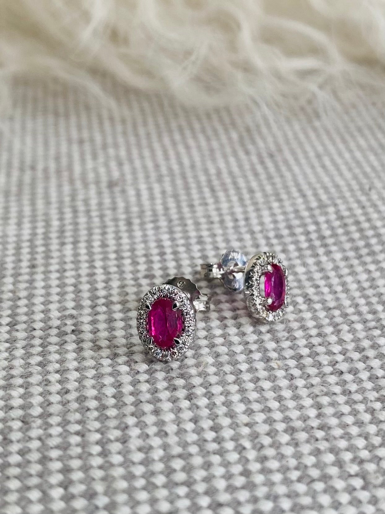 Ruby and Diamond Earrings