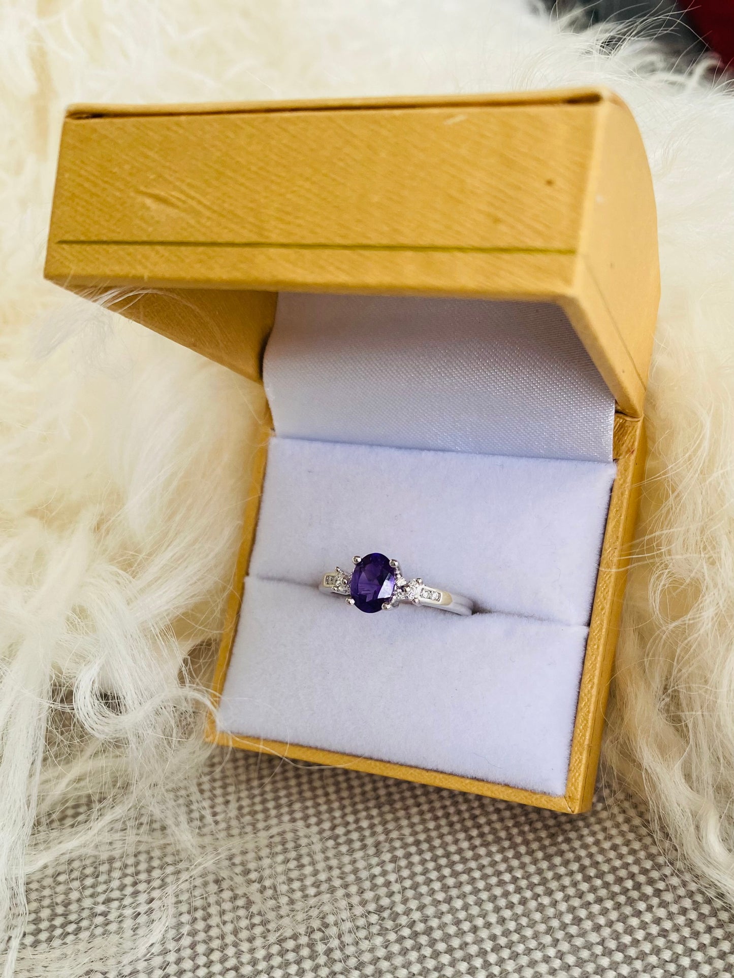 Amethyst and Diamond Ring