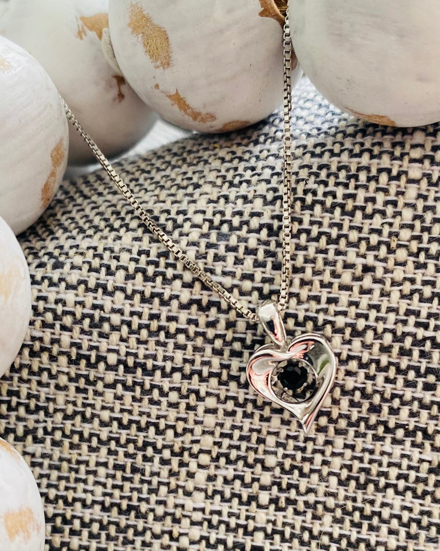 Silver Birthstone Necklace