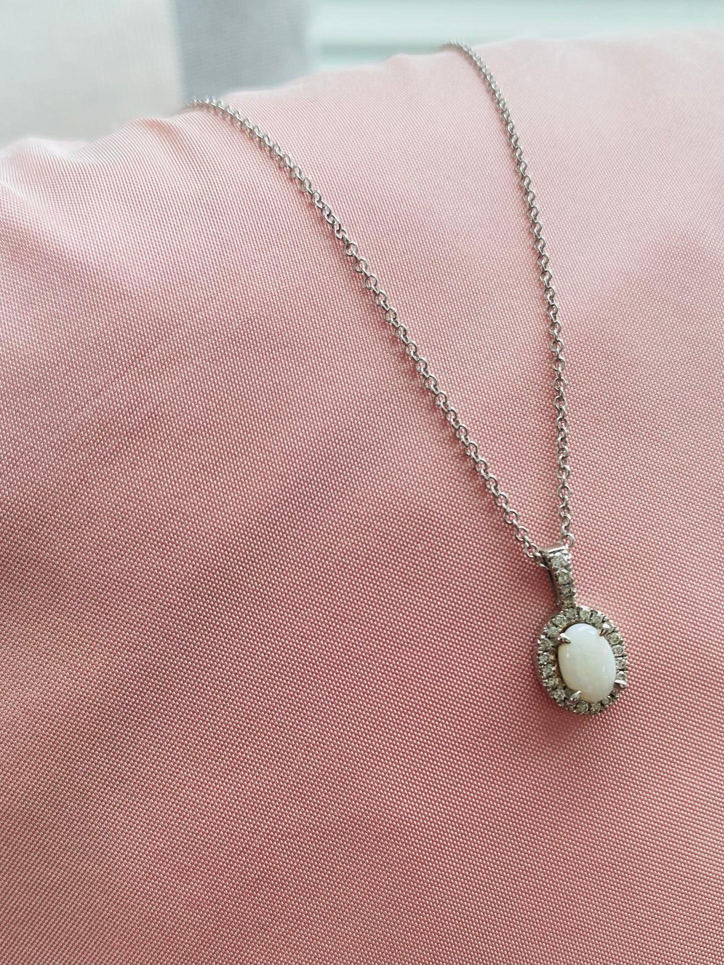 Opal and Diamond Necklace