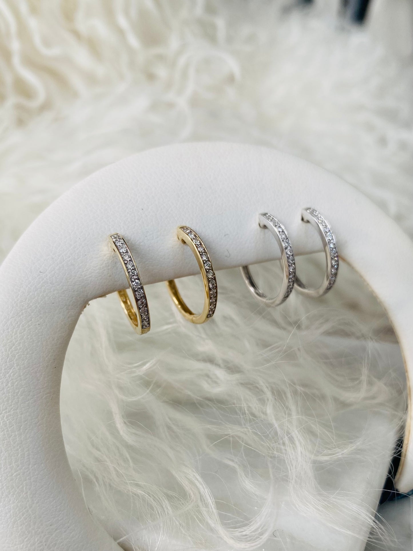 Diamond Hoop Earrings