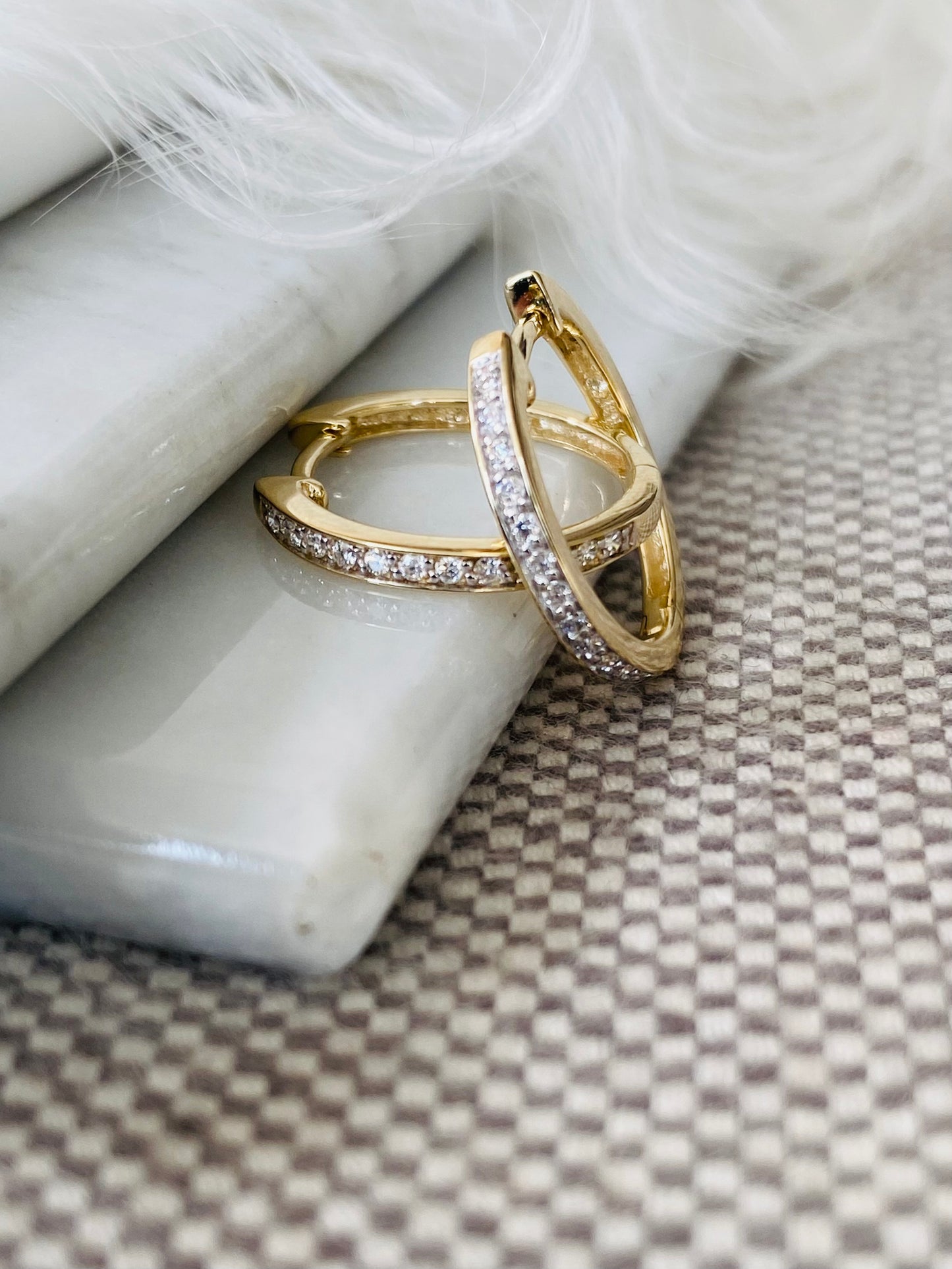 Diamond Hoop Earrings