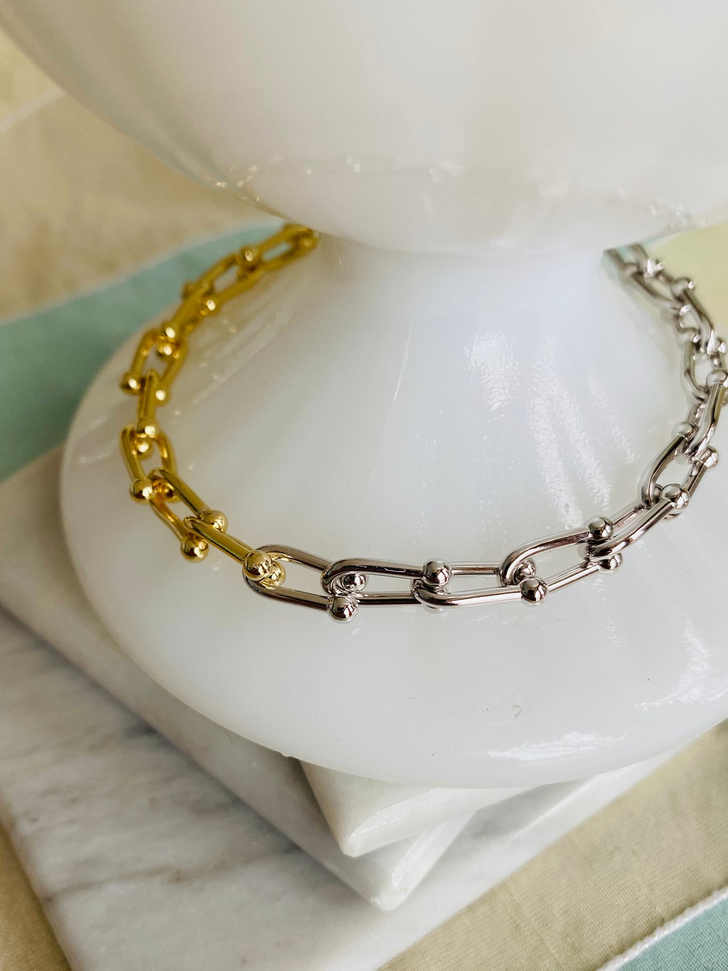 Sterling Silver Hardware Bracelet