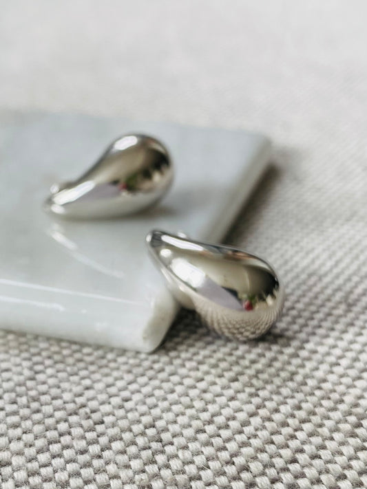 Chunky Tear Drop Stud Earrings