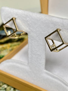 Diamond Cube Earrings