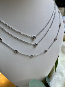 Diamond Bezel Set Necklaces