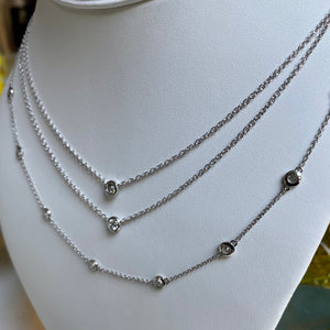 Diamond Bezel Set Necklaces