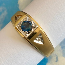 Load image into Gallery viewer, Men&#39;s Sapphire and Diamond Ring
