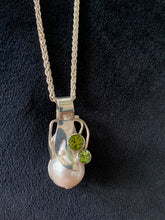 Load image into Gallery viewer, Baroque Pearl and Peridot Necklace
