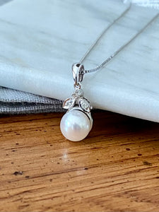 Pearl Pendant and Earring Set