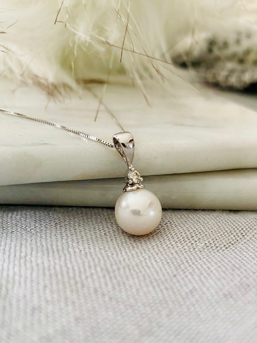 Pearl Pendant and Earring Set