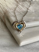 Load image into Gallery viewer, Blue Topaz Pulse Heart Pendant
