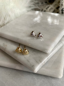 Gold Heart Earrings