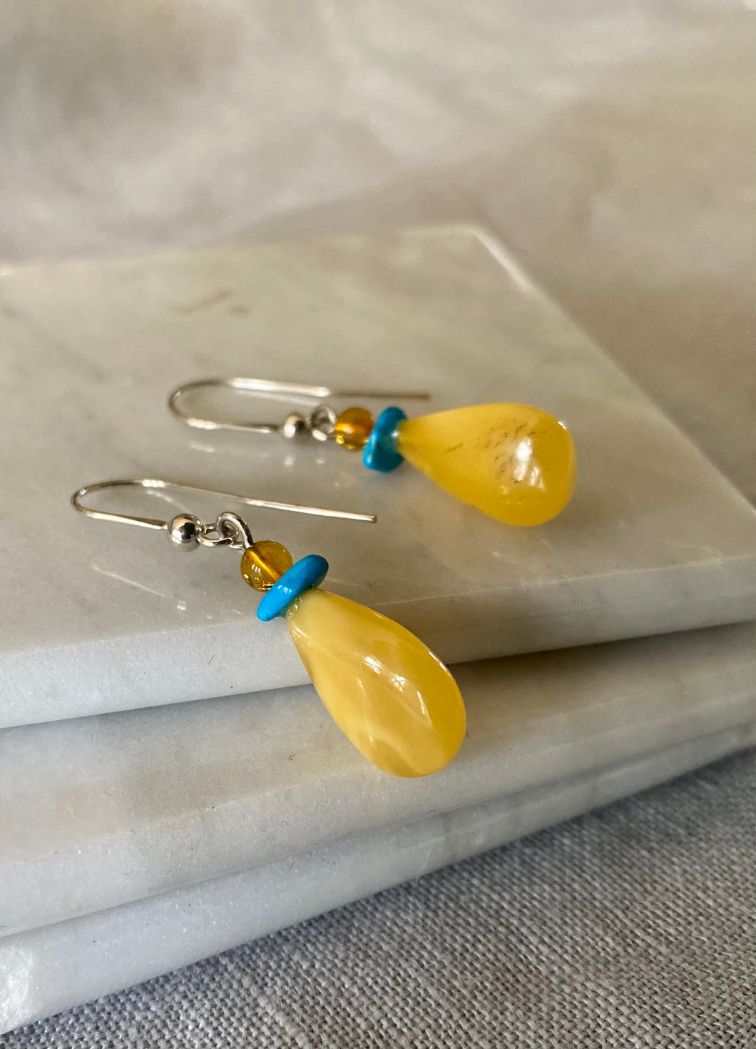 Amber & Turquoise Earrings