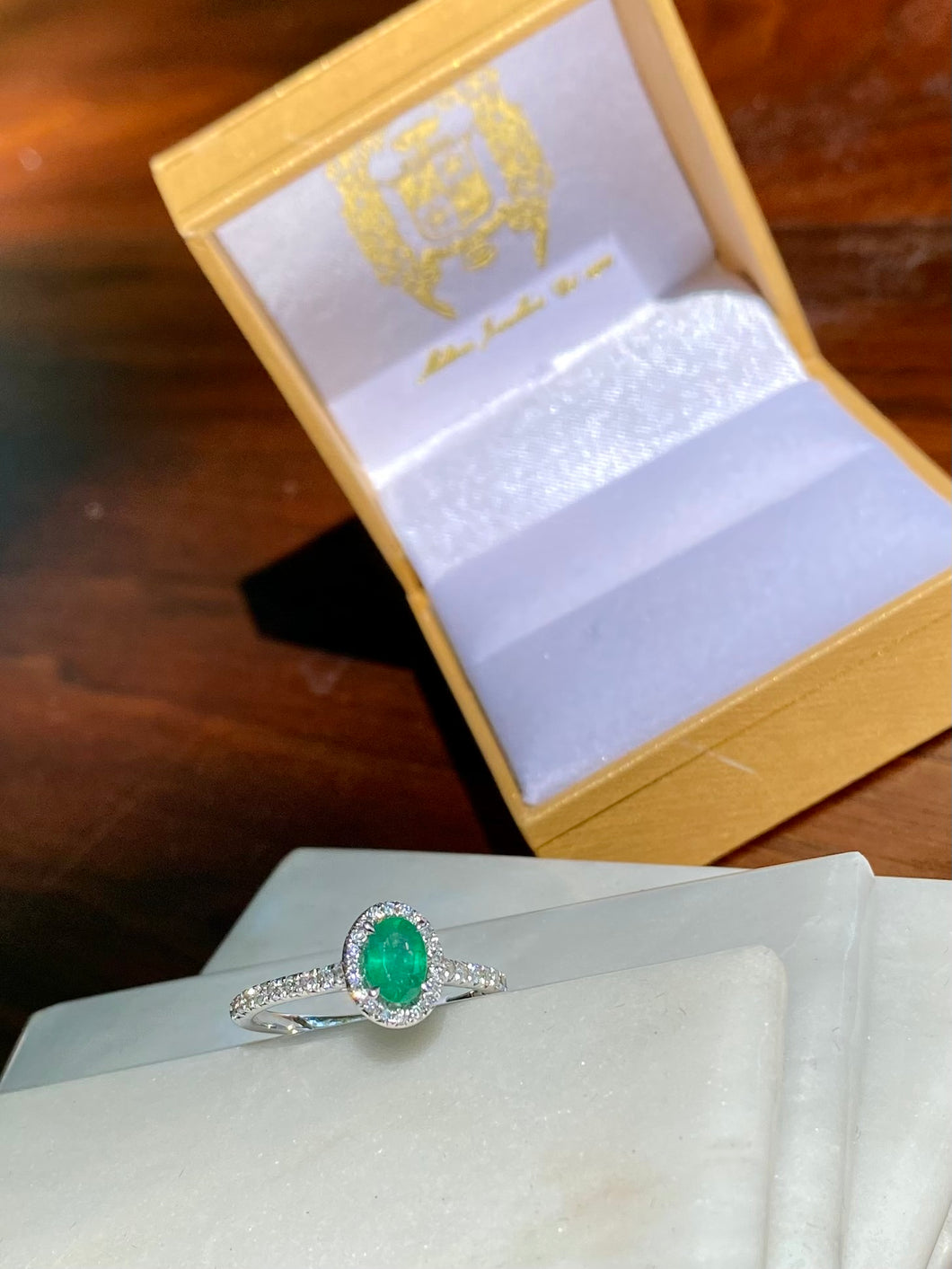 Emerald and Diamond Ring