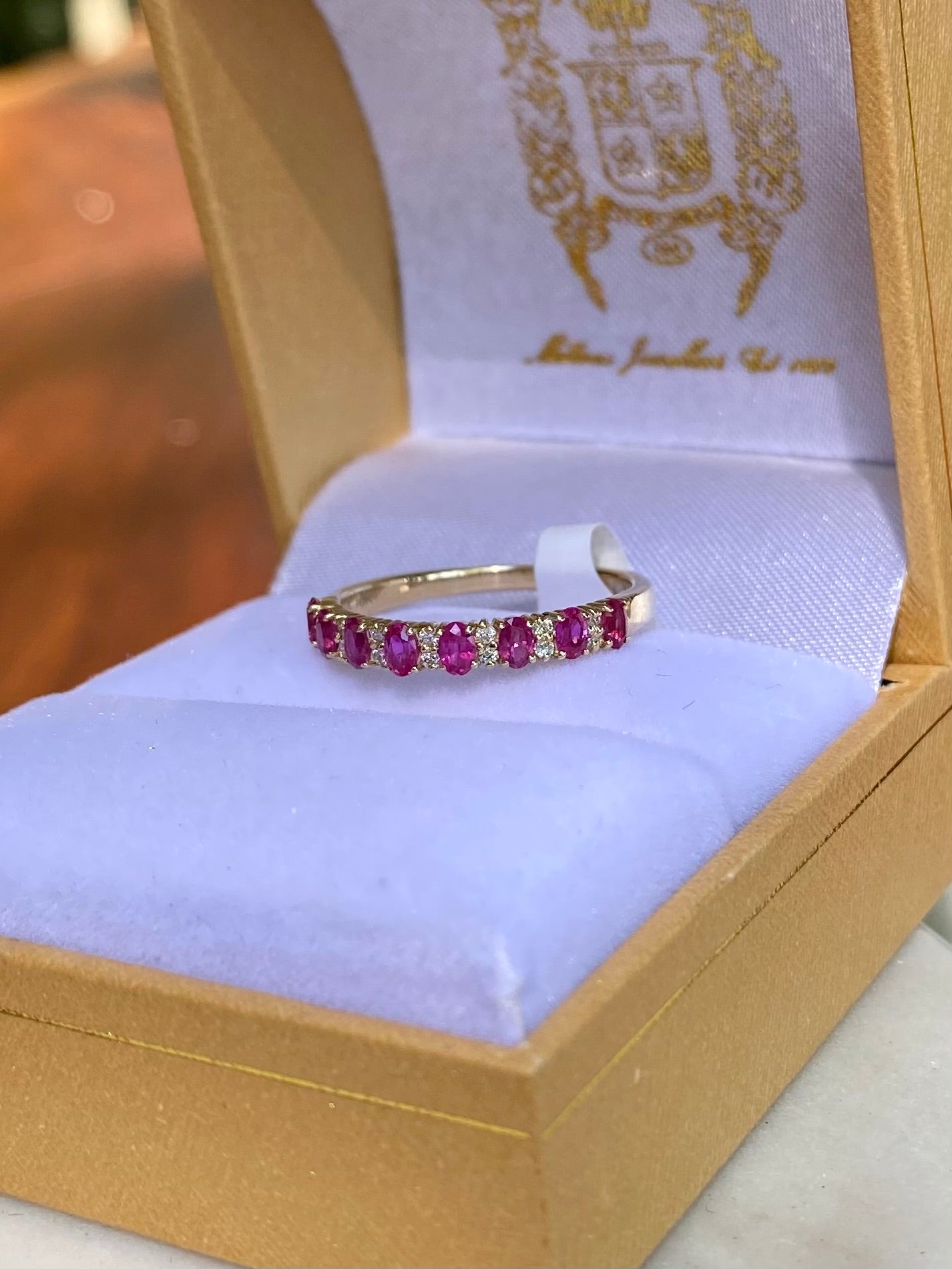 Ruby and Diamond Band Ring