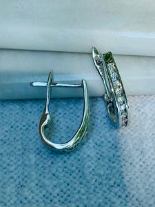 Diamond Lever Back Hoops