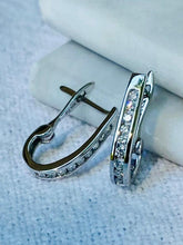 Load image into Gallery viewer, Diamond Lever Back Hoops
