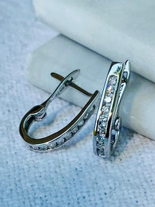 Diamond Lever Back Hoops