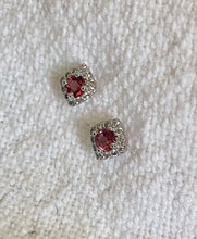 Load image into Gallery viewer, Pink Tourmaline and diamond Earrings
