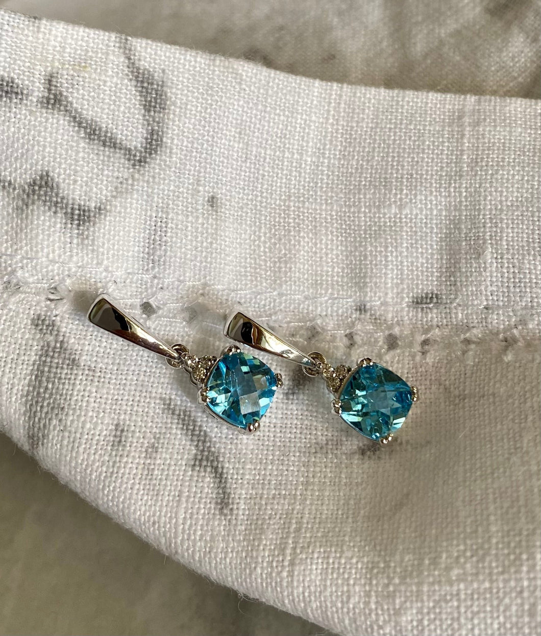 Blue Topaz Earrings