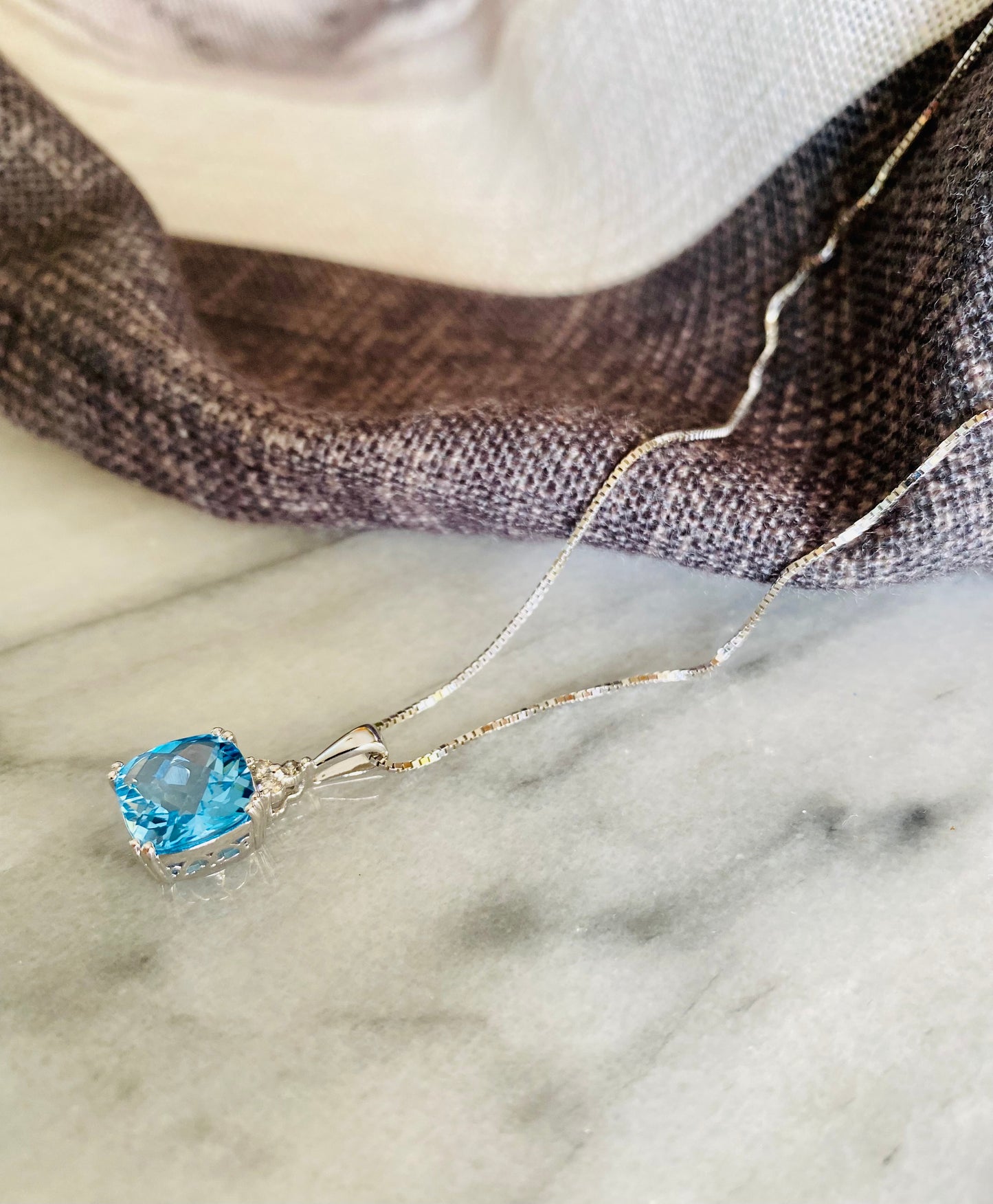 Blue Topaz Necklace