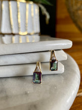 Load image into Gallery viewer, Mystic Topaz and Diamond Earrings
