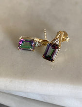 Load image into Gallery viewer, Mystic Topaz and Diamond Earrings
