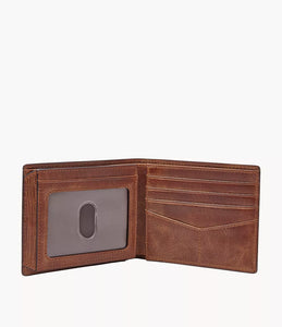 Derrick RFID Bifold with Flip ID - Brown