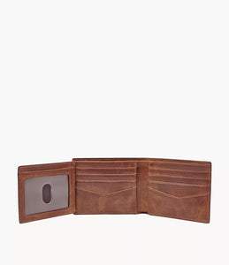 Derrick RFID Bifold with Flip ID - Brown