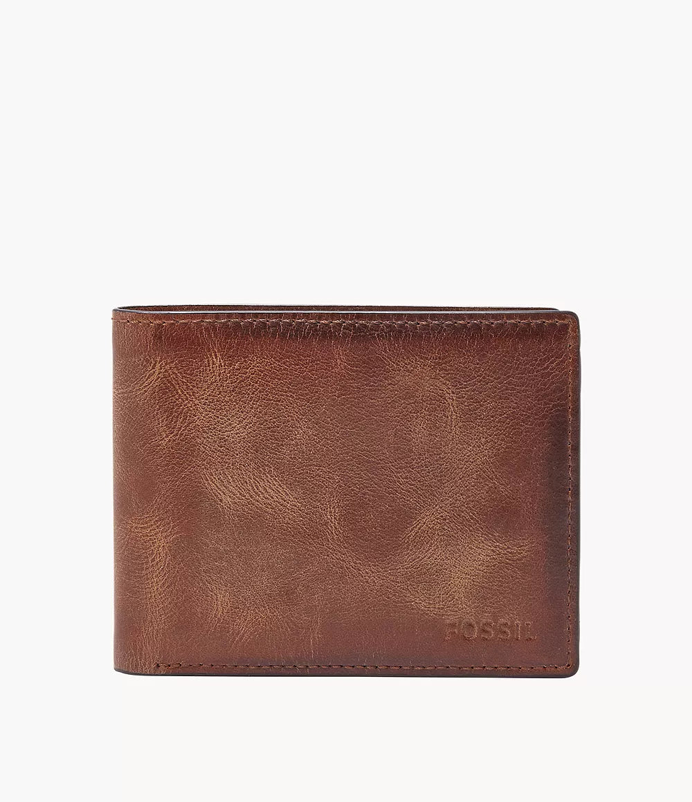 Derrick RFID Bifold with Flip ID - Brown