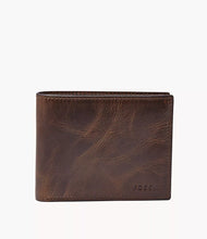 Load image into Gallery viewer, Derrick RFID Bifold with Flip ID - Dark Brown
