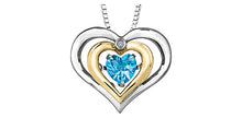 Load image into Gallery viewer, Blue Topaz Pulse Heart Pendant
