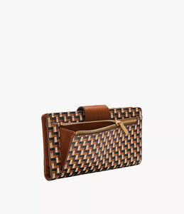 Logan Tab Clutch - Multi Brown