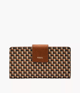 Logan Tab Clutch - Multi Brown