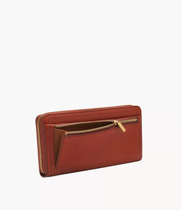 Logan RFID Zip Around Clutch - Cayenne