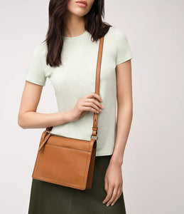 Taryn Leather Crossbody Bag - Brown