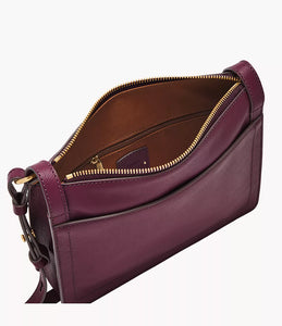 Taryn Leather Crossbody Bag - Amethyst