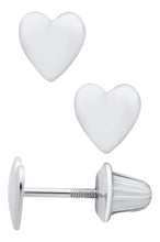 Load image into Gallery viewer, Children&#39;s Sterling Silver Heart Earrings
